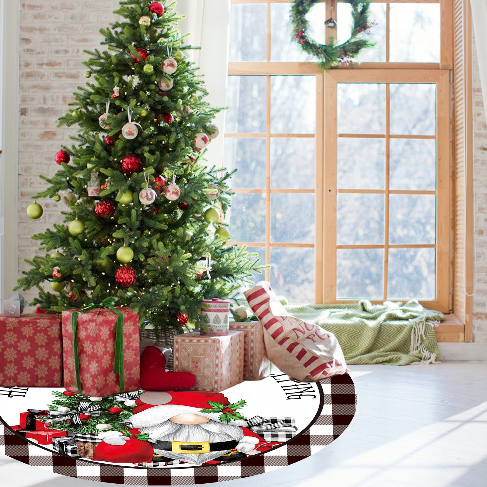 Wholesale 120CM Christmas Tree Skirt Forester Tree Bottom Dress